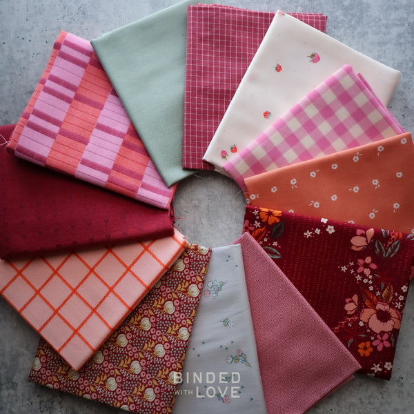 Strawberry Social Bundle | Curated 12 Fat Quarter Bundle