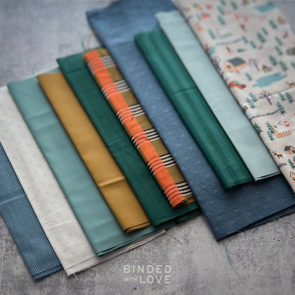 Curated Remnant Bundle | 10 Fabric End of Bolt Quilting Bundle | One of a Kind | REMNANT BUNDLE-221