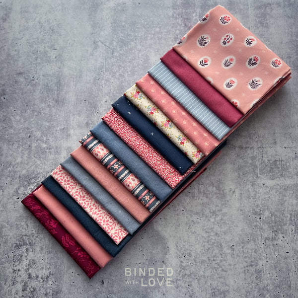 Blueberry Rose Bundle | Curated 15 Fat Quarter Bundle