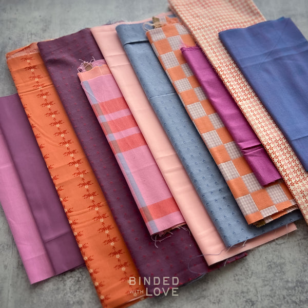 Curated Remnant Bundle | 11 Fabric End of Bolt Quilting Bundle | One of a Kind | REMNANT BUNDLE-169