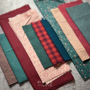 Curated Remnant Bundle | 11 Fabric End of Bolt Quilting Bundle | One of a Kind | REMNANT BUNDLE-146