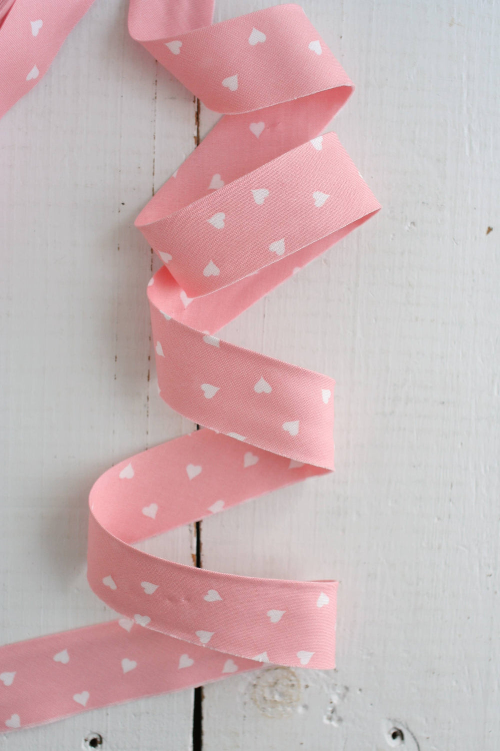 2.5" Bias Quilt Binding –  Pink Hearts Valentines | Ready-Made Cotton Binding