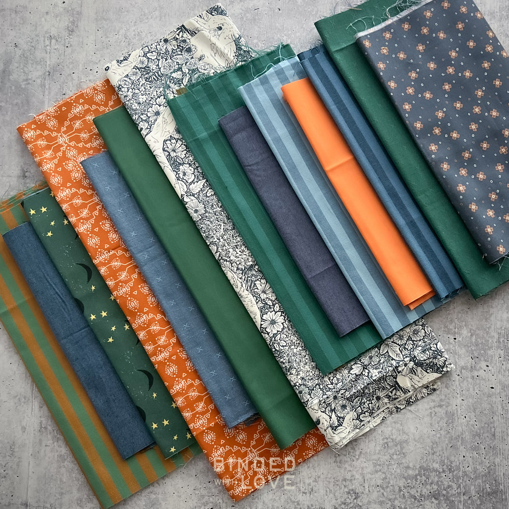 Curated Remnant Bundle | 14 Fabric End of Bolt Quilting Bundle | One of a Kind | REMNANT BUNDLE-161