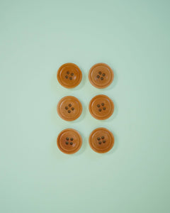 Caramel 3/4" Corozo Nut Buttons | Set of 6
