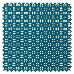 Mikado Storm Cotton Coupon 117 | Geometric Print | Precut Fabric 50 x 70 cm