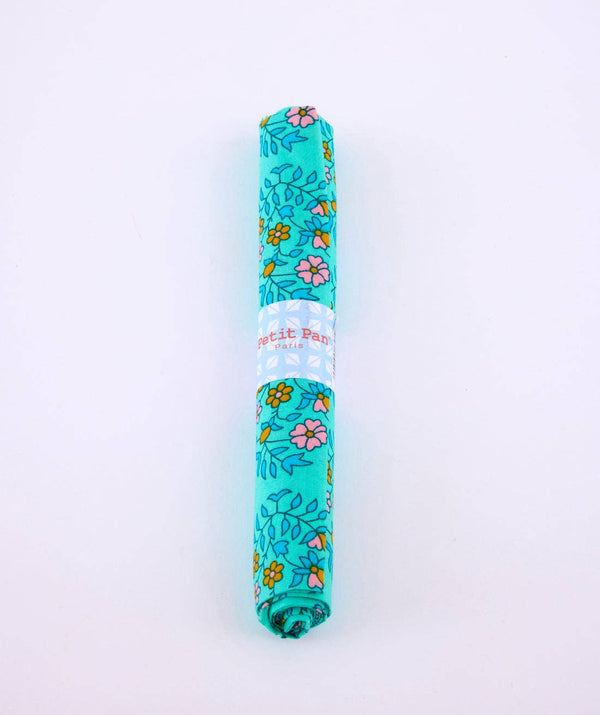 Cotton fabric coupon - Water green Shalin