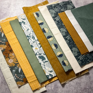 Curated Remnant Bundle | 12 Fabric End of Bolt Quilting Bundle | One of a Kind | REMNANT BUNDLE-149