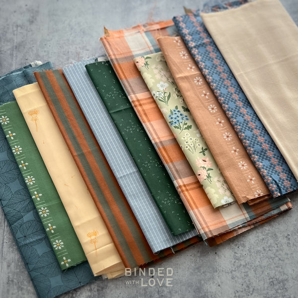 Curated Remnant Bundle | 11 Fabric End of Bolt Quilting Bundle | One of a Kind | REMNANT BUNDLE-168