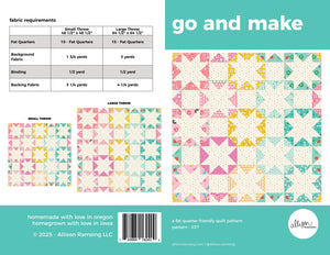 Go and Make Quilt Pattern - Printed