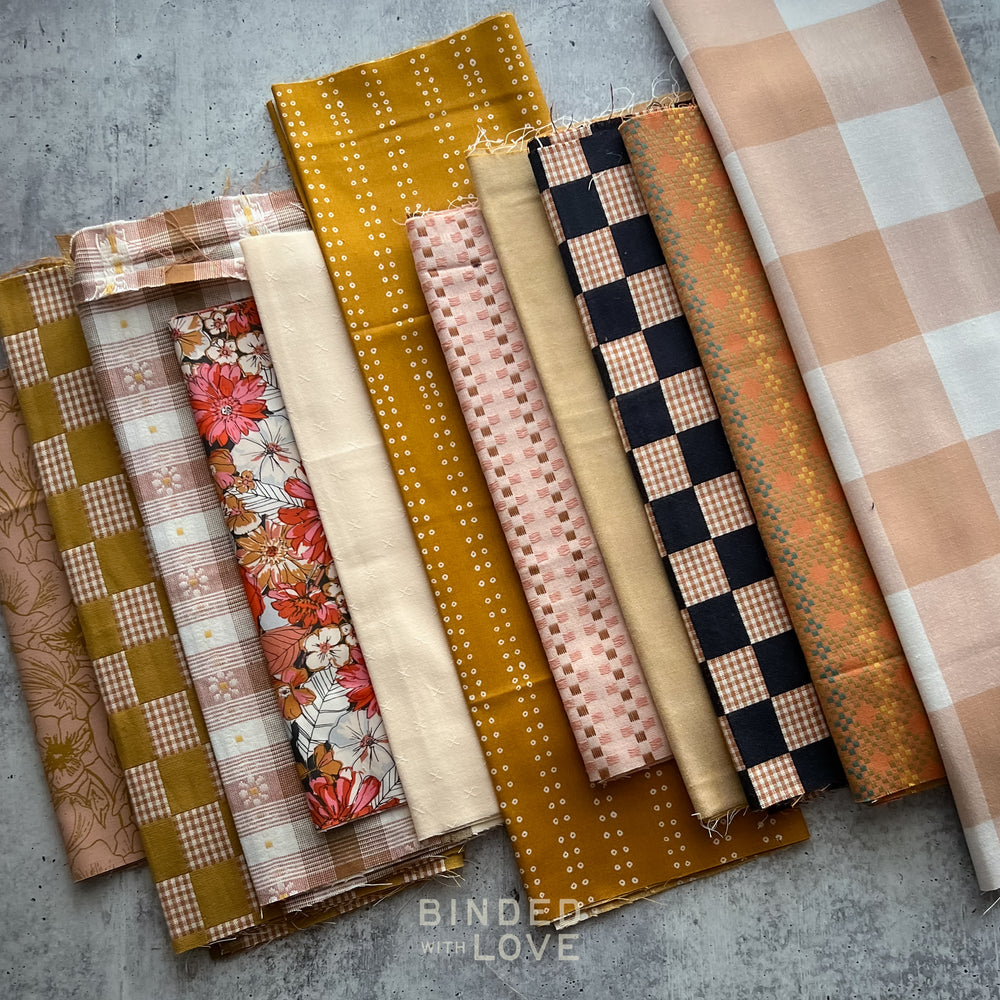 Curated Remnant Bundle | 11 Fabric End of Bolt Quilting Bundle | One of a Kind | REMNANT BUNDLE-173