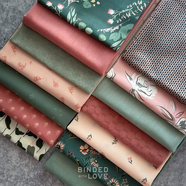 Blushing Sage Bundle | Curated 14 Fat Quarter Bundle