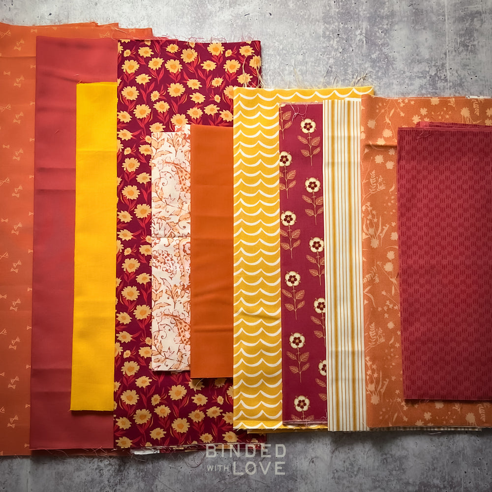 Curated Remnant Bundle | 11 Fabric End of Bolt Quilting Bundle | One of a Kind | REMNANT BUNDLE-154