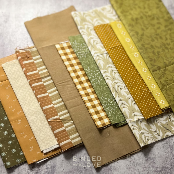 Curated Remnant Bundle | 11 Fabric End of Bolt Quilting Bundle | One of a Kind | REMNANT BUNDLE-145