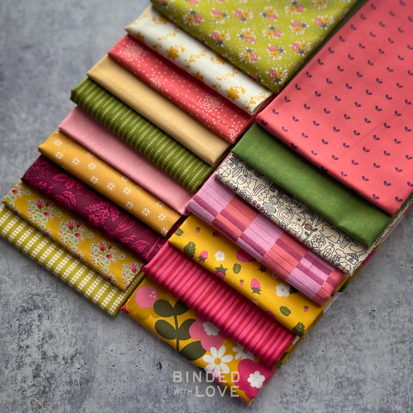 Strawberry Picnic Bundle | Curated 17 Fat Quarter Bundle