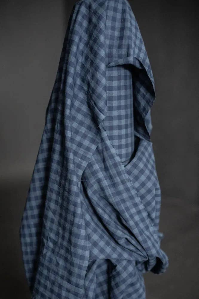 Uniform Blues Cotton/Linen Gingham