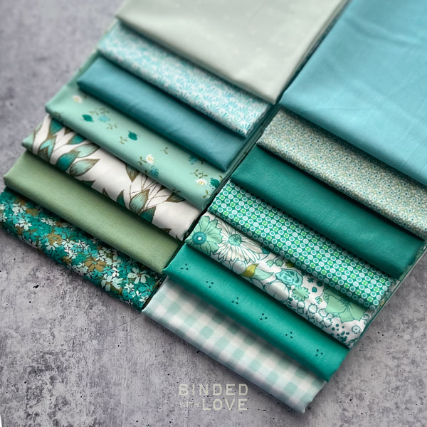 Sea Glass Garden Bundle | Curated 14 Fat Quarter Bundle