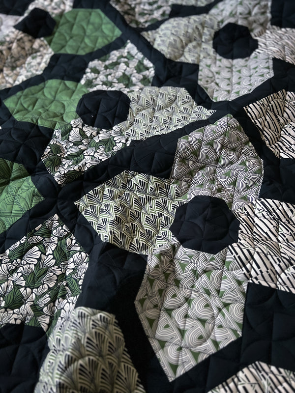 Marsh Haven Orchid Garden Throw Quilt Kit