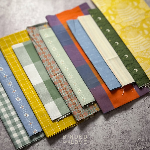 Curated Remnant Bundle | 11 Fabric End of Bolt Quilting Bundle | One of a Kind | REMNANT BUNDLE-137