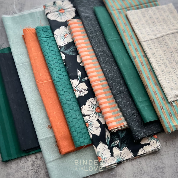 Curated Remnant Bundle | 11 Fabric End of Bolt Quilting Bundle | One of a Kind | REMNANT BUNDLE-167
