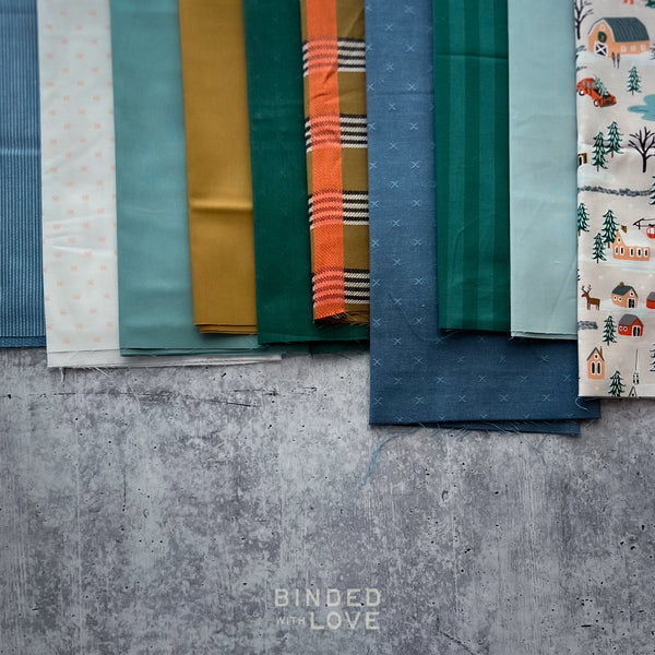 Curated Remnant Bundle | 10 Fabric End of Bolt Quilting Bundle | One of a Kind | REMNANT BUNDLE-221