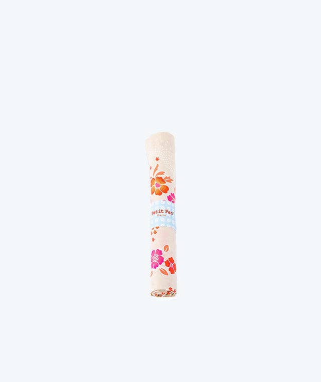 Folksy Ecru Cotton Fabric Coupon 904 | Petit Pan | Neon Floral Print | 50 x 70 cm Precut Fabric