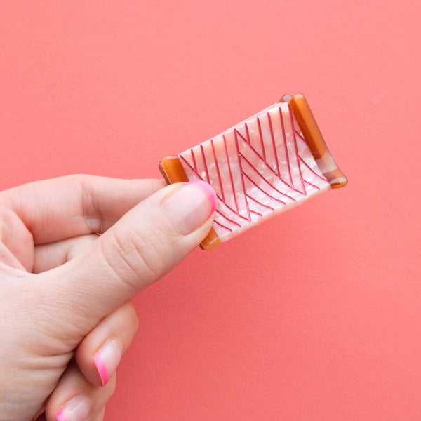 Thread Spool Mini Hair Claw Clip