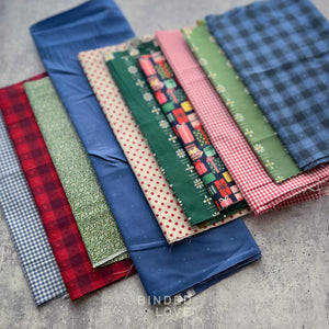 Curated Remnant Bundle | 10 Fabric End of Bolt Quilting Bundle | One of a Kind | REMNANT BUNDLE-210