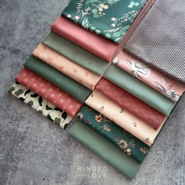 Blushing Sage Bundle | Curated 14 Fat Quarter Bundle