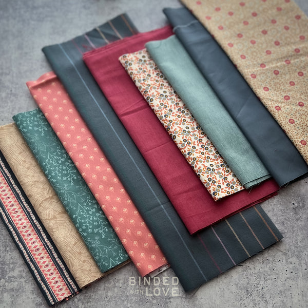 Curated Remnant Bundle | 10 Fabric End of Bolt Quilting Bundle | One of a Kind | REMNANT BUNDLE-234