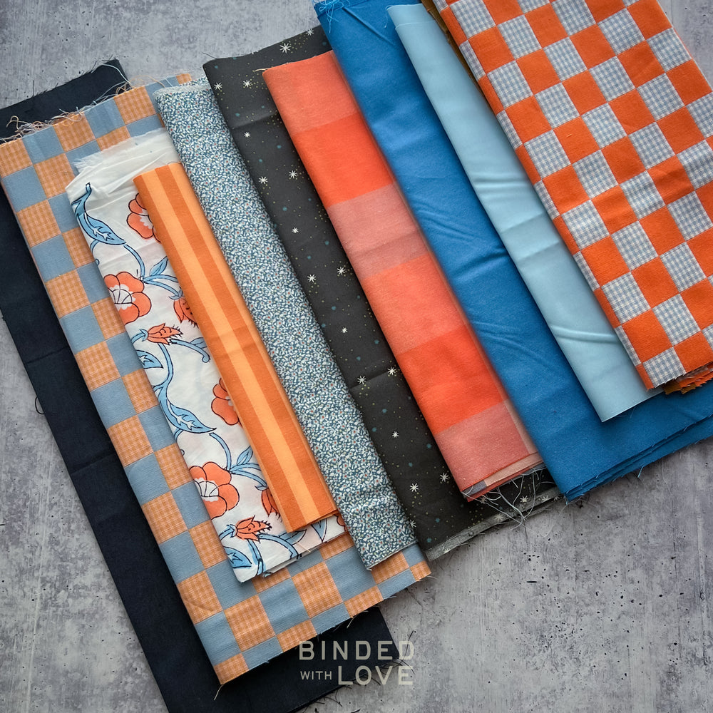 Curated Remnant Bundle | 10 Fabric End of Bolt Quilting Bundle | One of a Kind | REMNANT BUNDLE-215