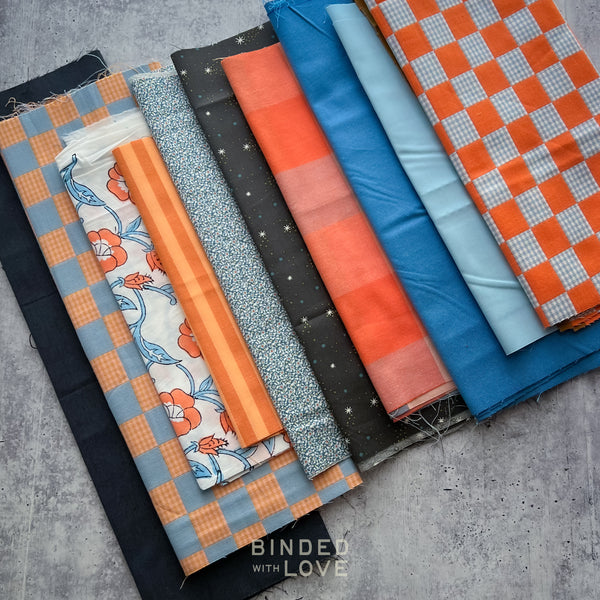 Curated Remnant Bundle | 10 Fabric End of Bolt Quilting Bundle | One of a Kind | REMNANT BUNDLE-215