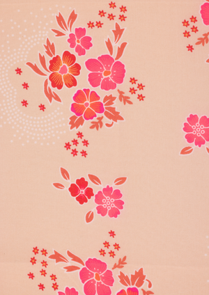 Cotton fabric coupon - Folksy ecru