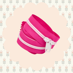 40in Handbag Zipper Acid Pink