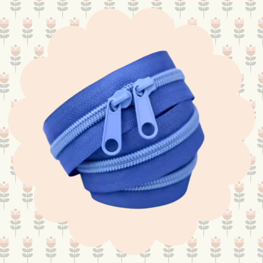40in Handbag Zipper Blue Bolt