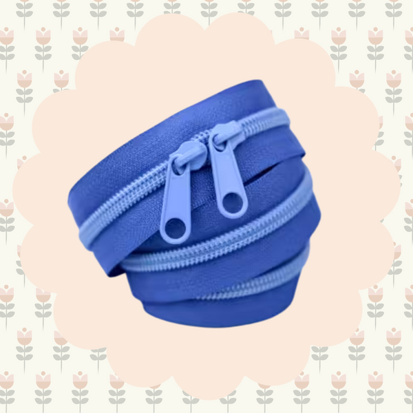 40in Handbag Zipper Blue Bolt