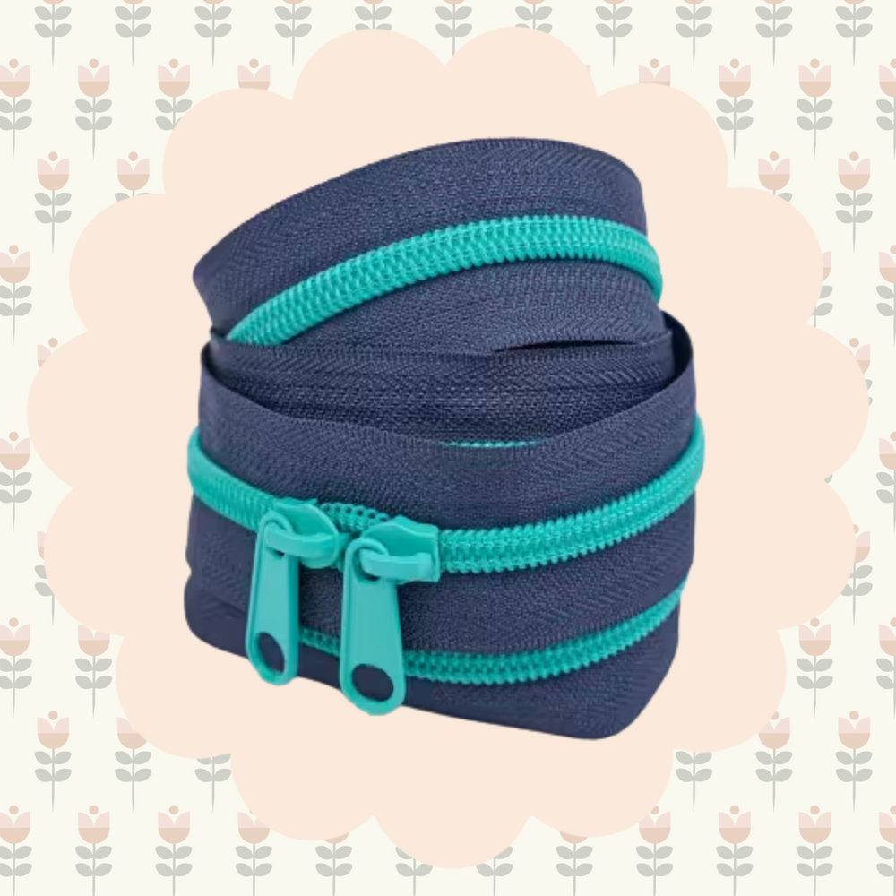 40in Handbag Zipper Blueberry Breeze