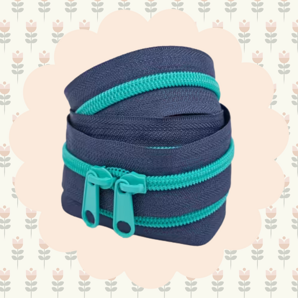 40in Handbag Zipper Blueberry Breeze
