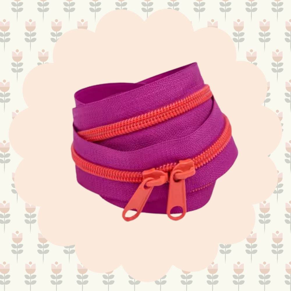 40in Handbag Zipper Grape Slushy