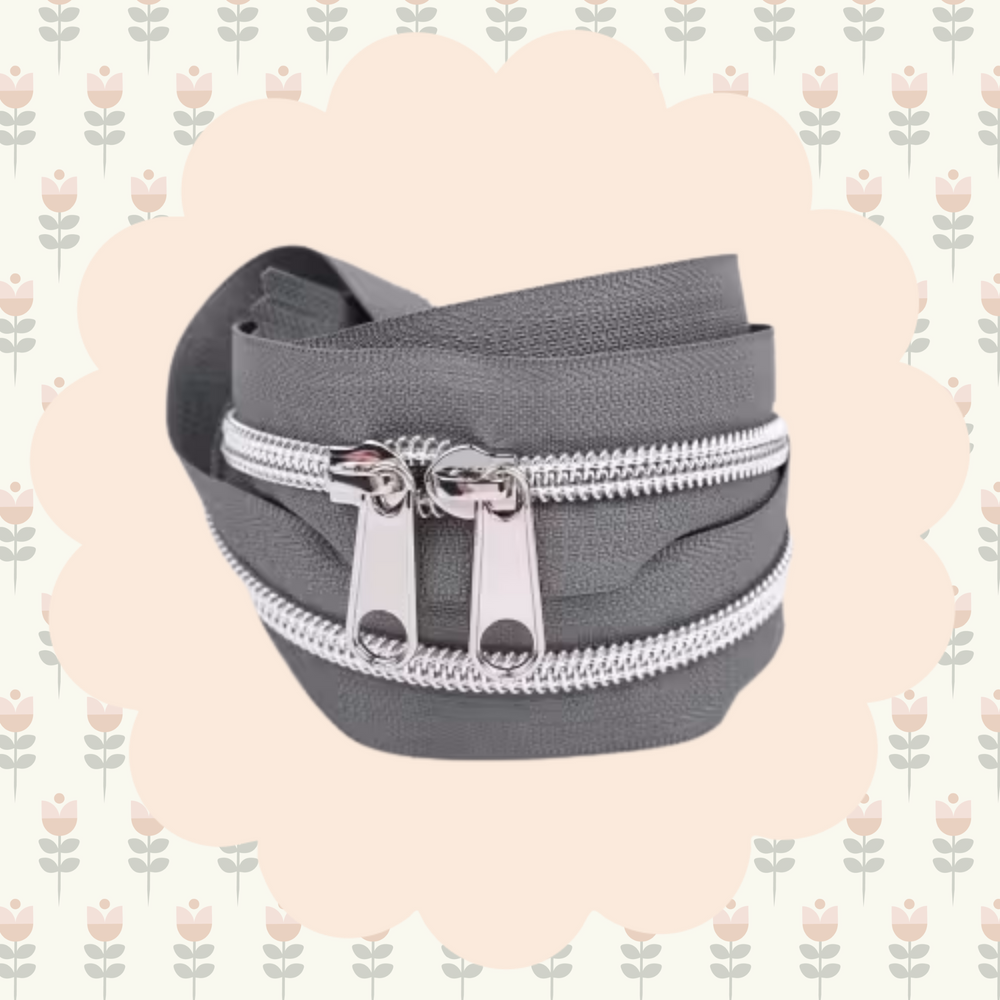 40in Handbag Zipper Moonstone