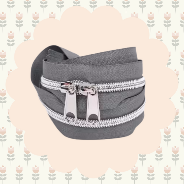 40in Handbag Zipper Moonstone