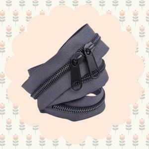 40in Handbag Zipper Oil Slick