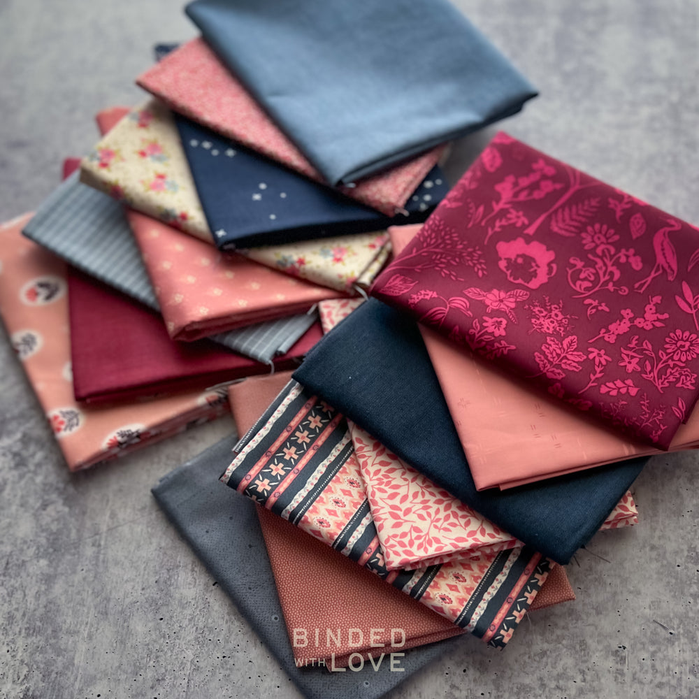 Blueberry Rose Bundle | Curated 15 Fat Quarter Bundle