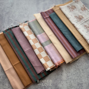Curated Remnant Bundle | 11 Fabric End of Bolt Quilting Bundle | One of a Kind | REMNANT BUNDLE-176