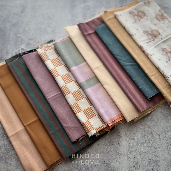 Curated Remnant Bundle | 11 Fabric End of Bolt Quilting Bundle | One of a Kind | REMNANT BUNDLE-176