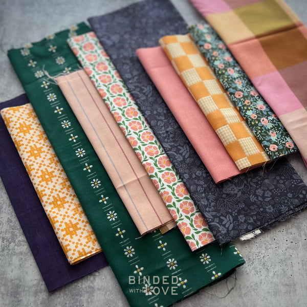 Curated Remnant Bundle | 10 Fabric End of Bolt Quilting Bundle | One of a Kind | REMNANT BUNDLE-235