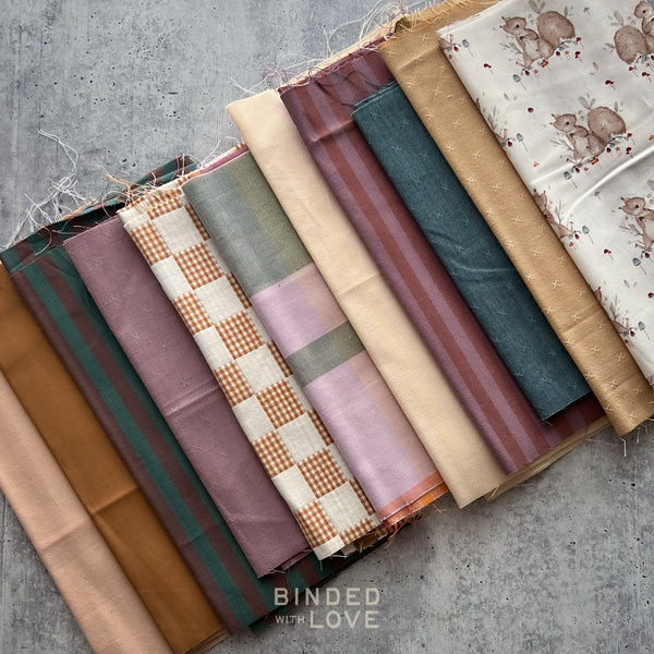 Curated Remnant Bundle | 11 Fabric End of Bolt Quilting Bundle | One of a Kind | REMNANT BUNDLE-176