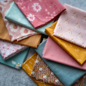 Petals & Honey Bundle | Curated 12 Fat Quarter Bundle | BUNDLE-301