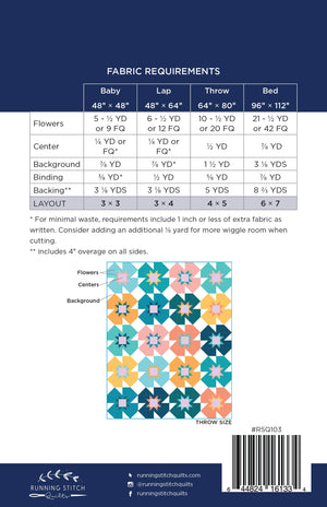 Summer Garden Quilt Pattern - PRINTED