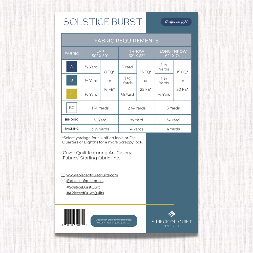 Solstice Burst | Paper Quilt Pattern