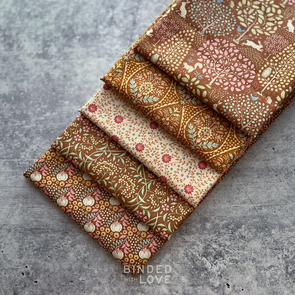 Sanctuary Collection Brown Color way | 5 Fabric Bundle | BUNDLE-293